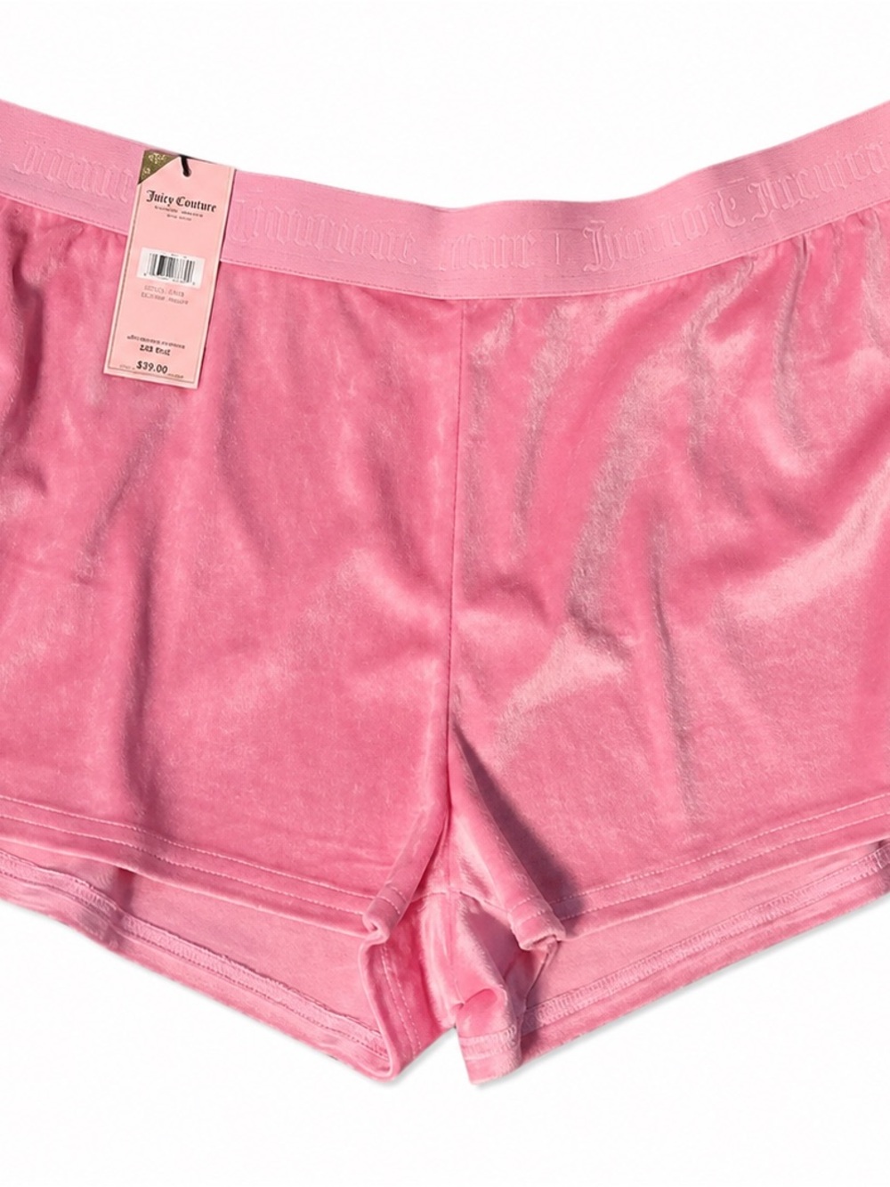 Juicy Couture Bubblegum Pink Velour Boyshorts size XL women’s